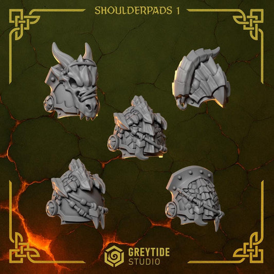 3d Printed Anvil Wardens Shoulderpads #1 x10 by Greytide Studio