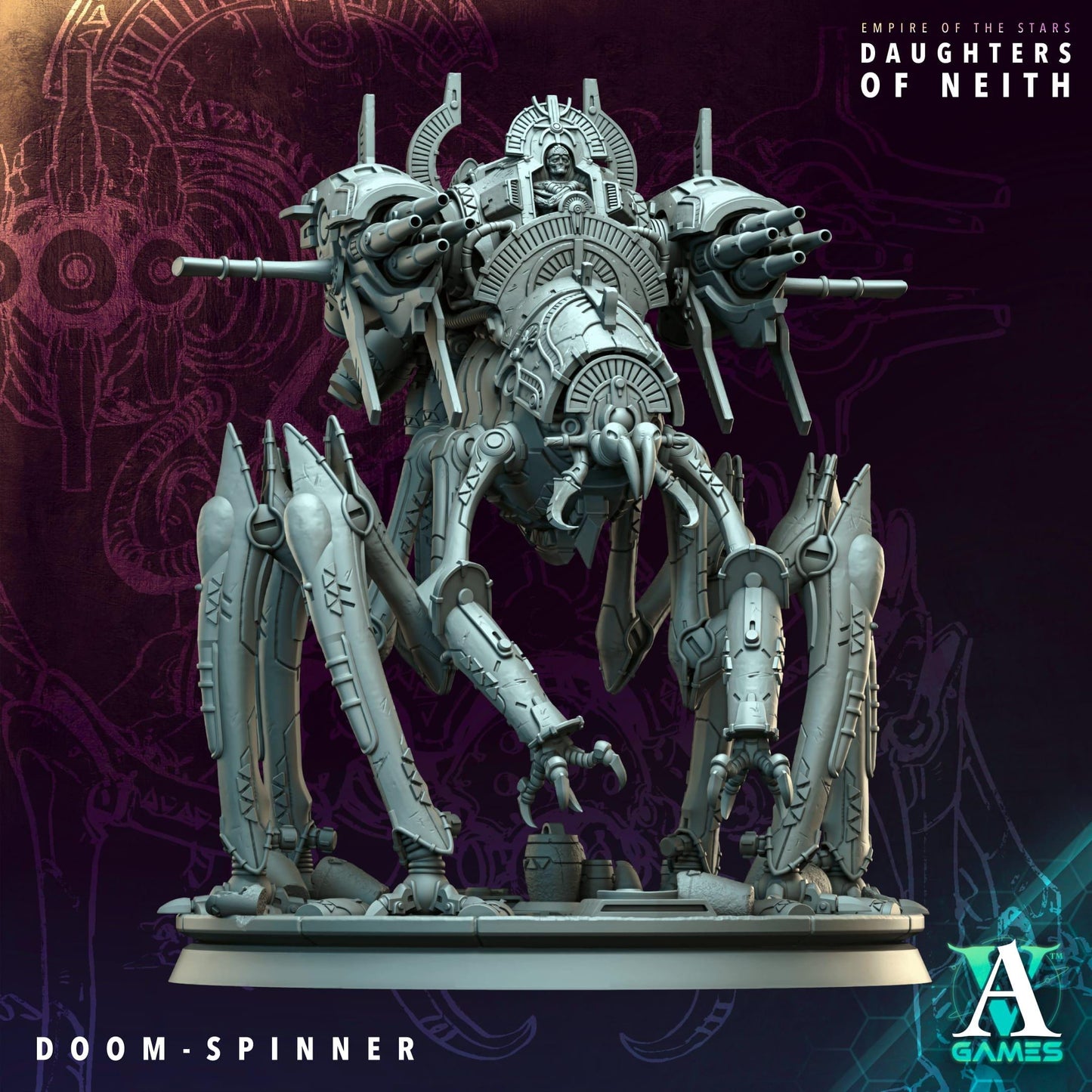 3D Printed Doom-Spinner by Archvillain Games