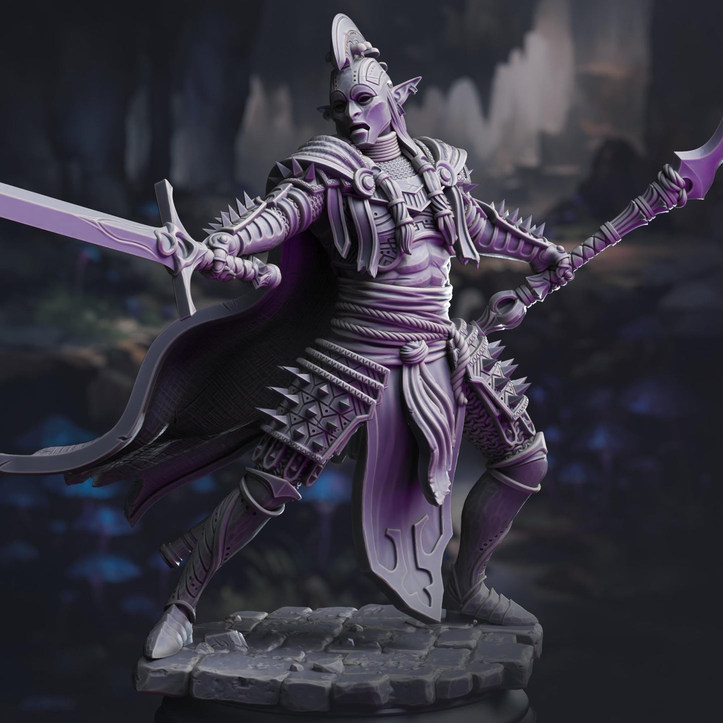 3D Printed Elite Drow House Guard by DM Stash
