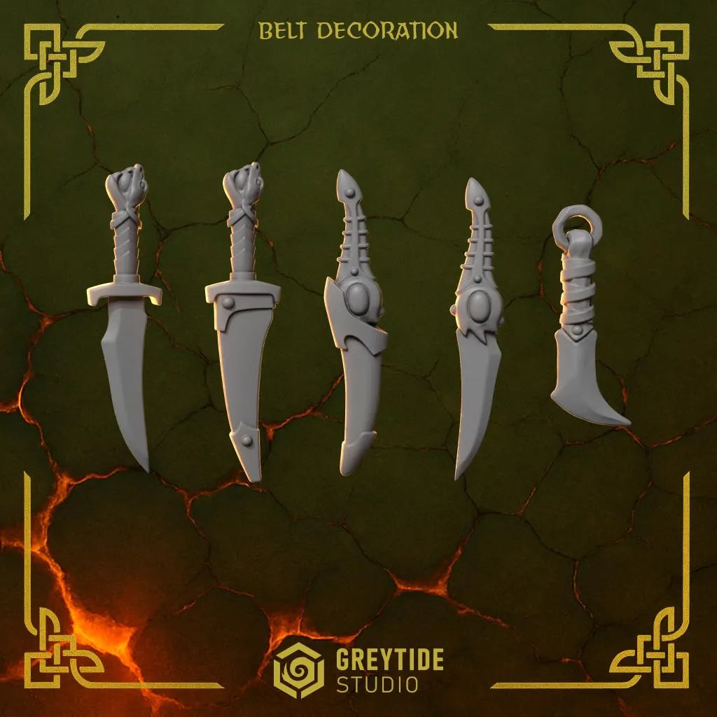 3d Printed Anvil Wardens Belt Decorations x10 by Greytide Studio