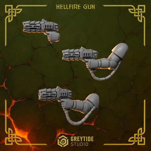 3d Printed Anvil Wardens Hellfire Guns x6 by Greytide Studio