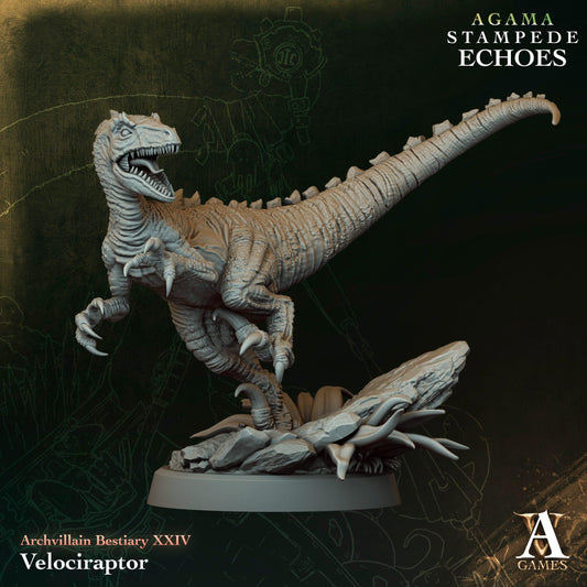 3D Printed Velociraptor by Archvillain Games