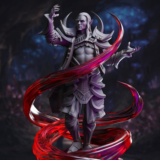 3D Printed Drow Lunar Sorcerer by DM Stash