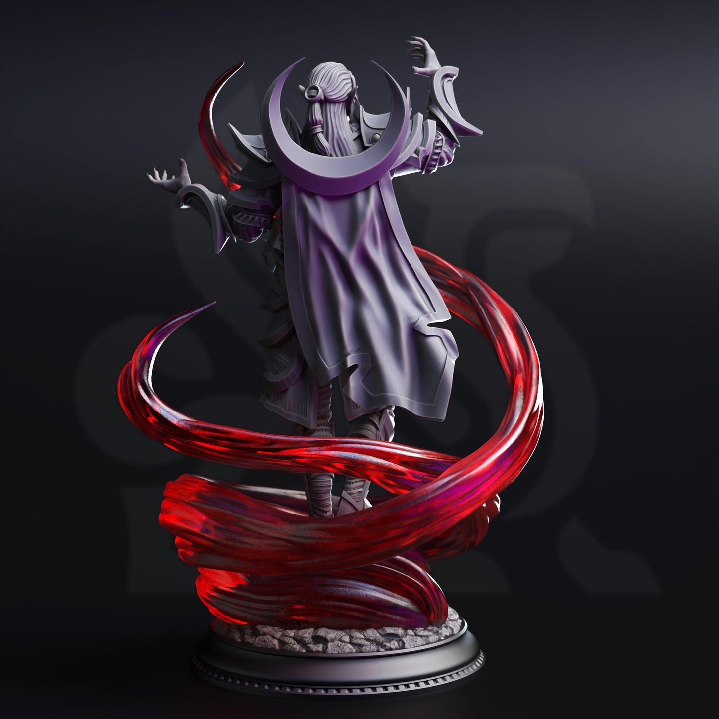 3D Printed Drow Lunar Sorcerer by DM Stash