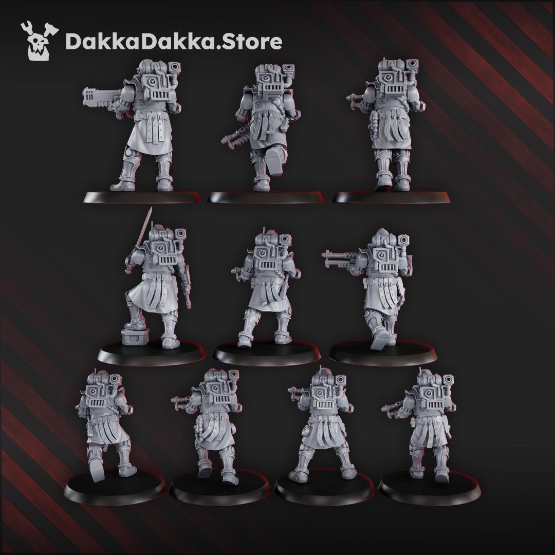3D Printed Satellitum Mechguards Squad x10 by DakkaDakka Mininatures