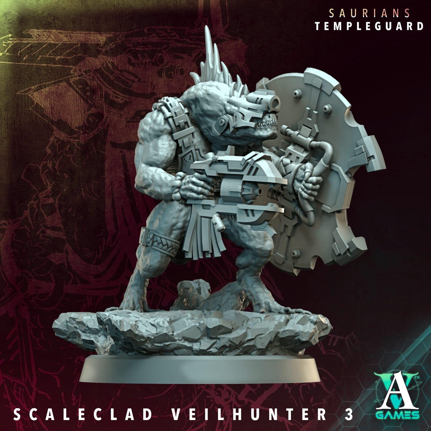 3D Printed Scaleclad Veilhunters by Archvillain Games