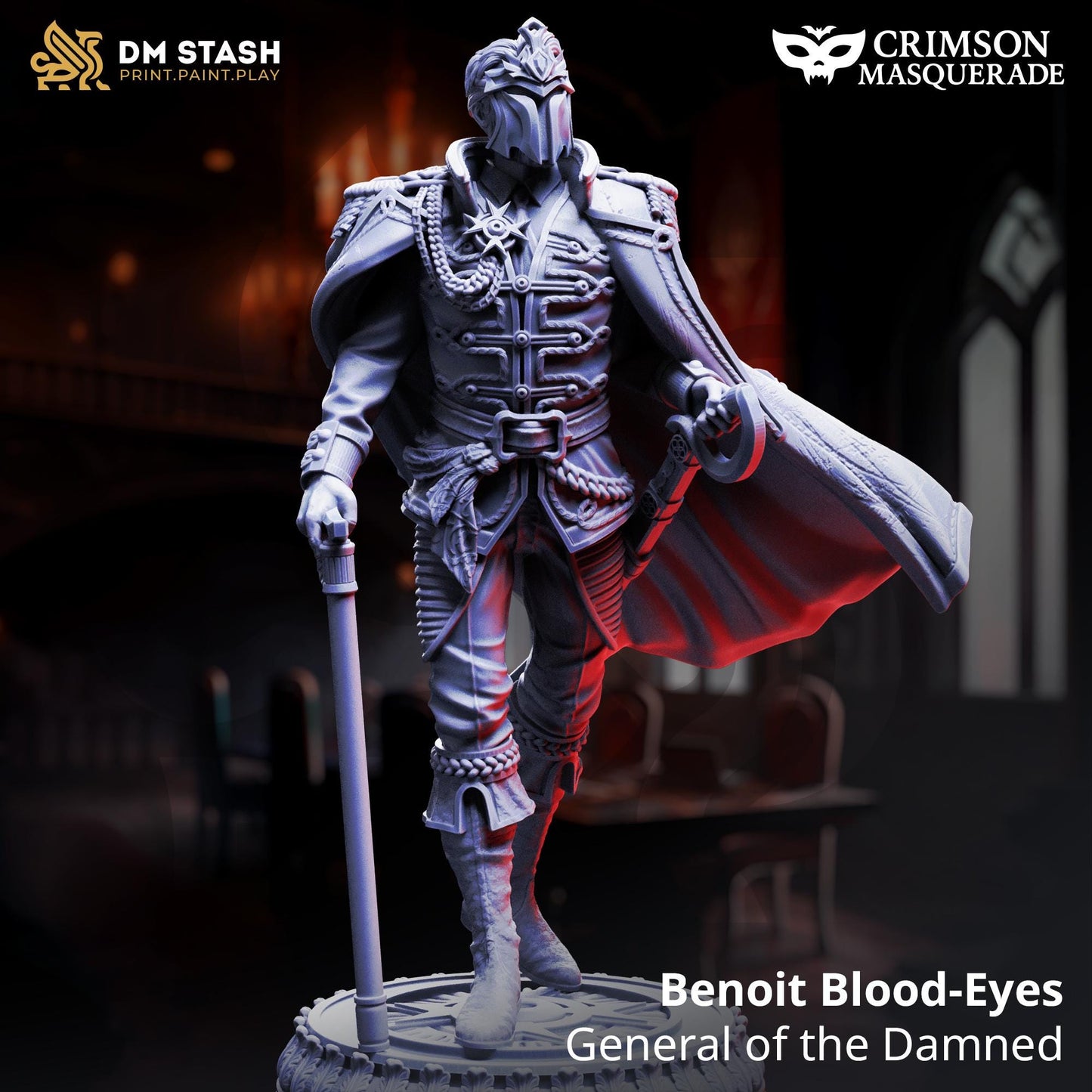 3D Printed General of the Damned - Benoit Blood-Eyes by DM Stash