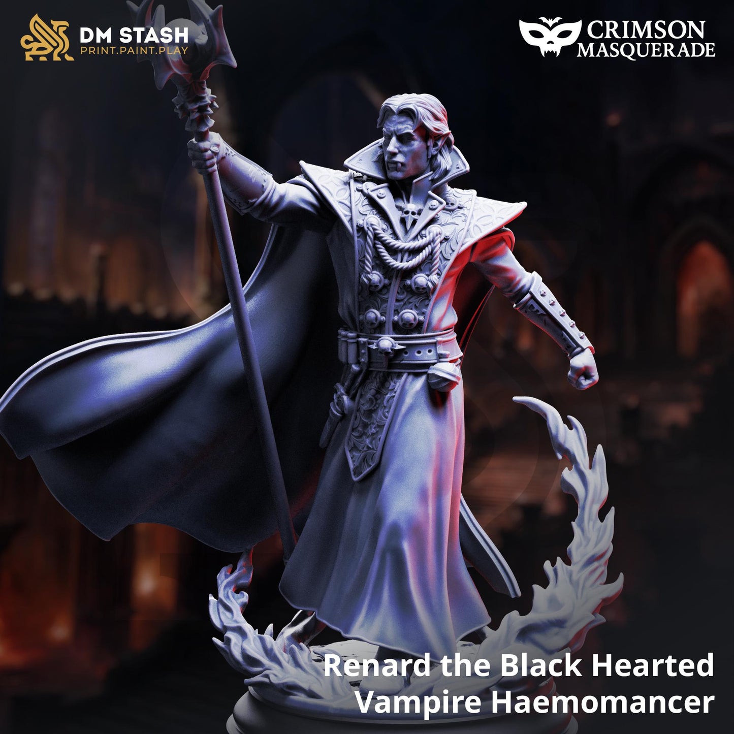 3D Printed Vampire Haemomancer - Renard the Black Hearted by DM Stash