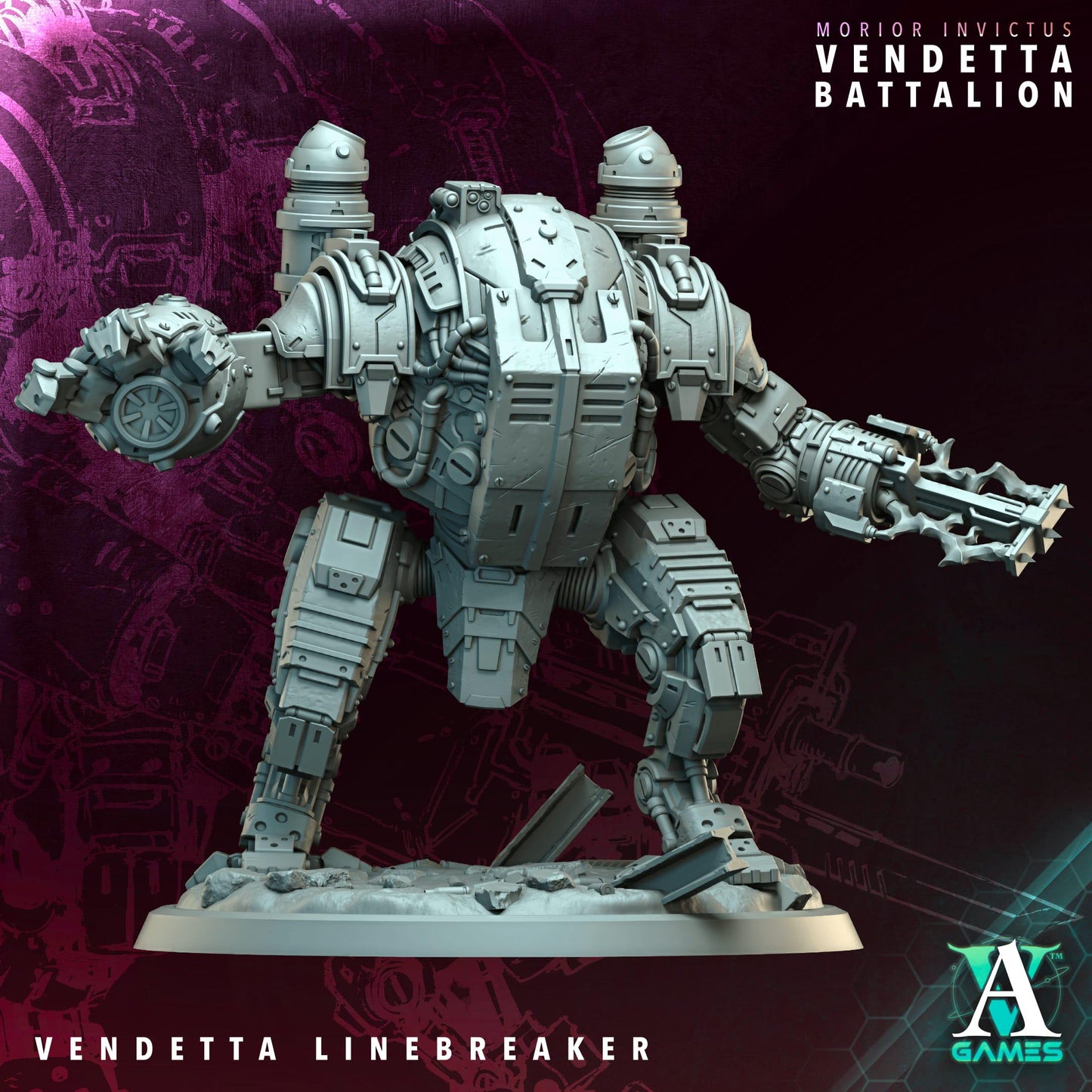 3D Printed Vendetta Annihilator & Linebreaker by Archvillain Games