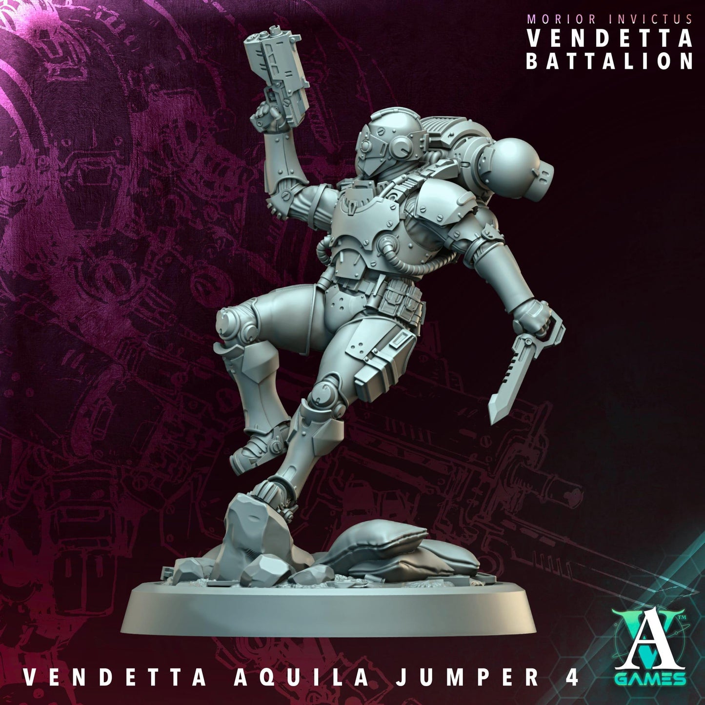 3D Printed Vendetta Aquilla Jumpers x6 by Archvillain Games