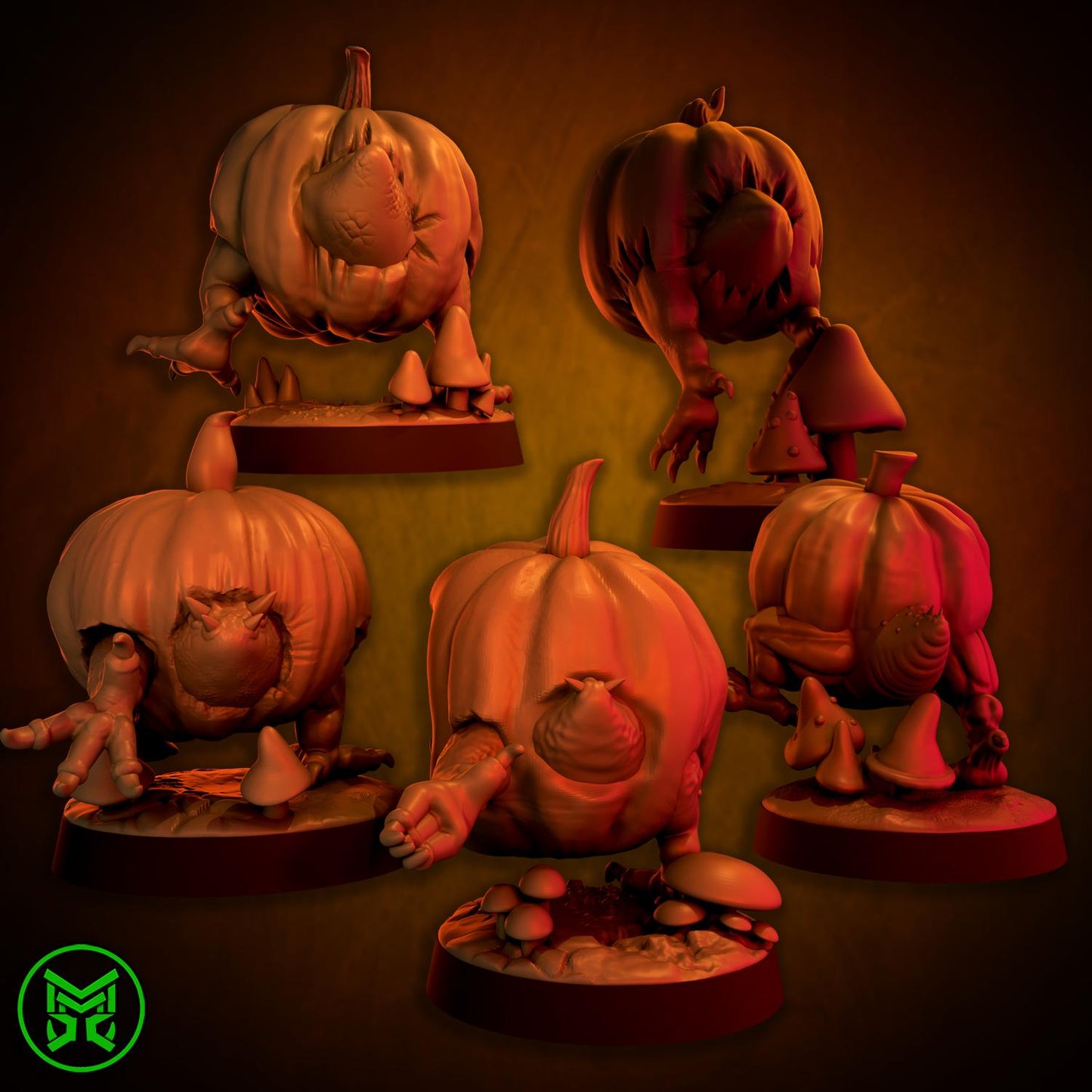 3d Printed Halloween Chompaz x5 by Mekka Miniatures