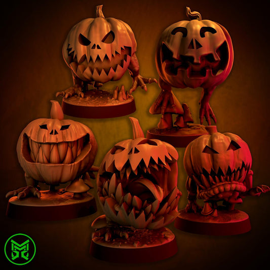3d Printed Halloween Chompaz x5 by Mekka Miniatures