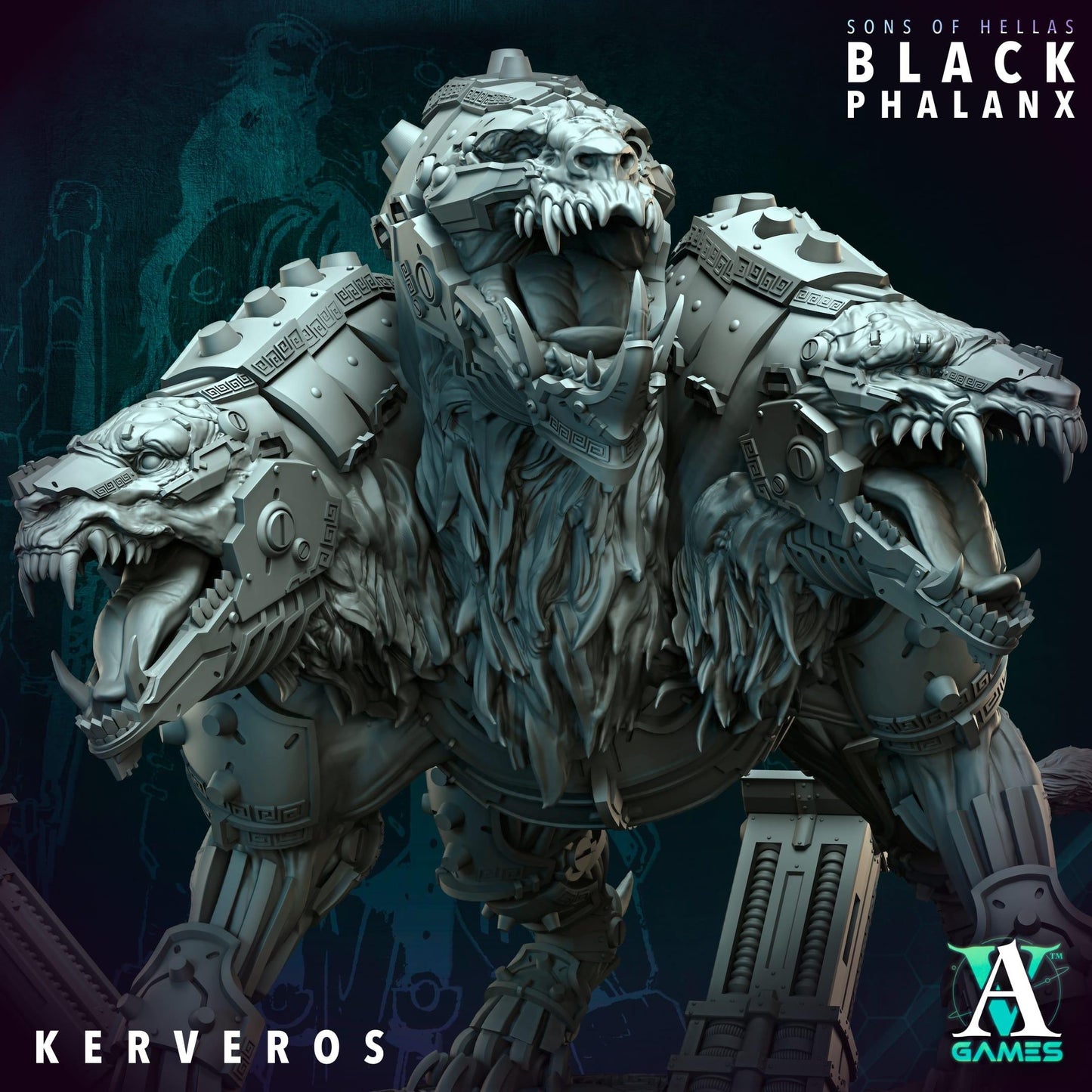 3D Printed Kerveros by Archvillain Games