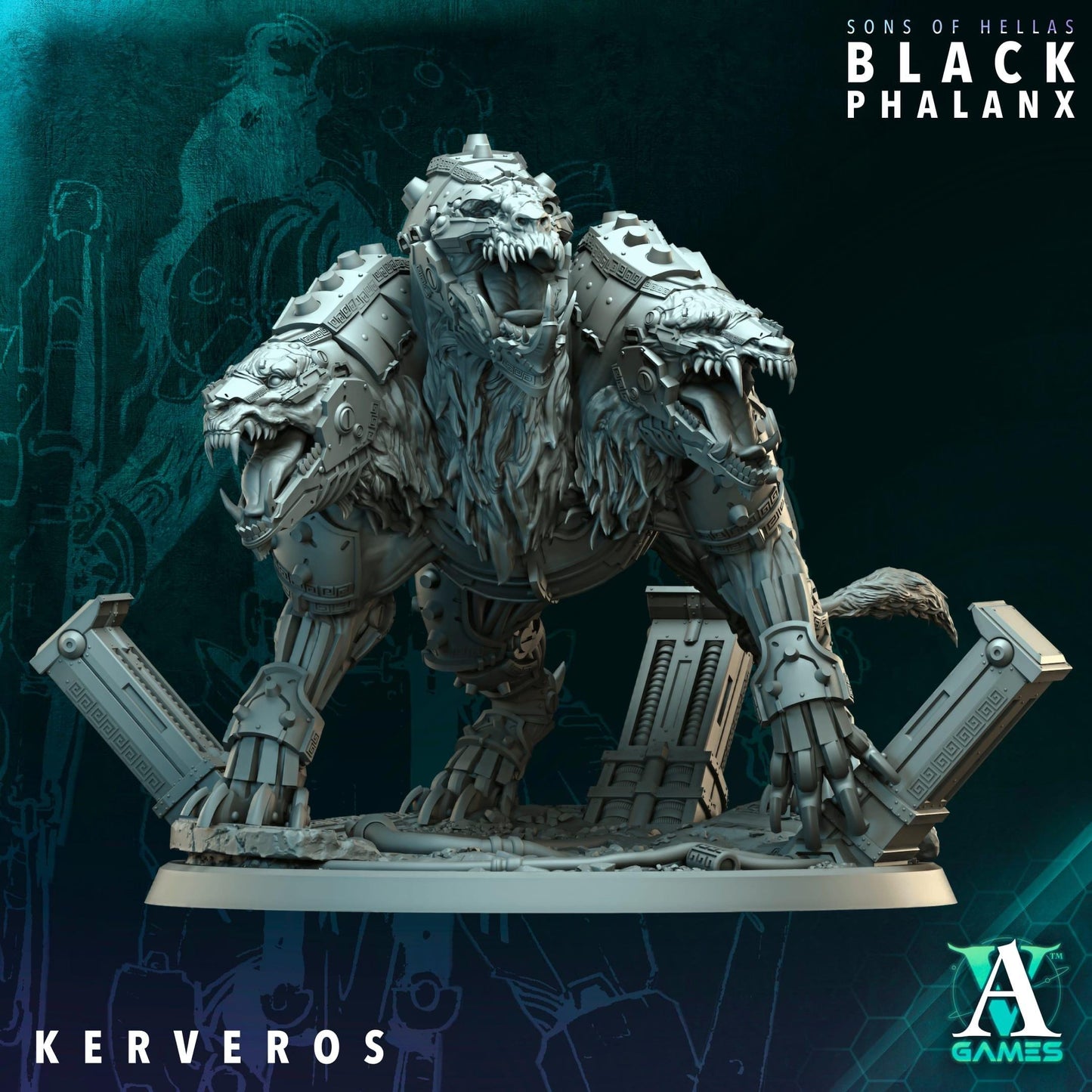 3D Printed Kerveros by Archvillain Games