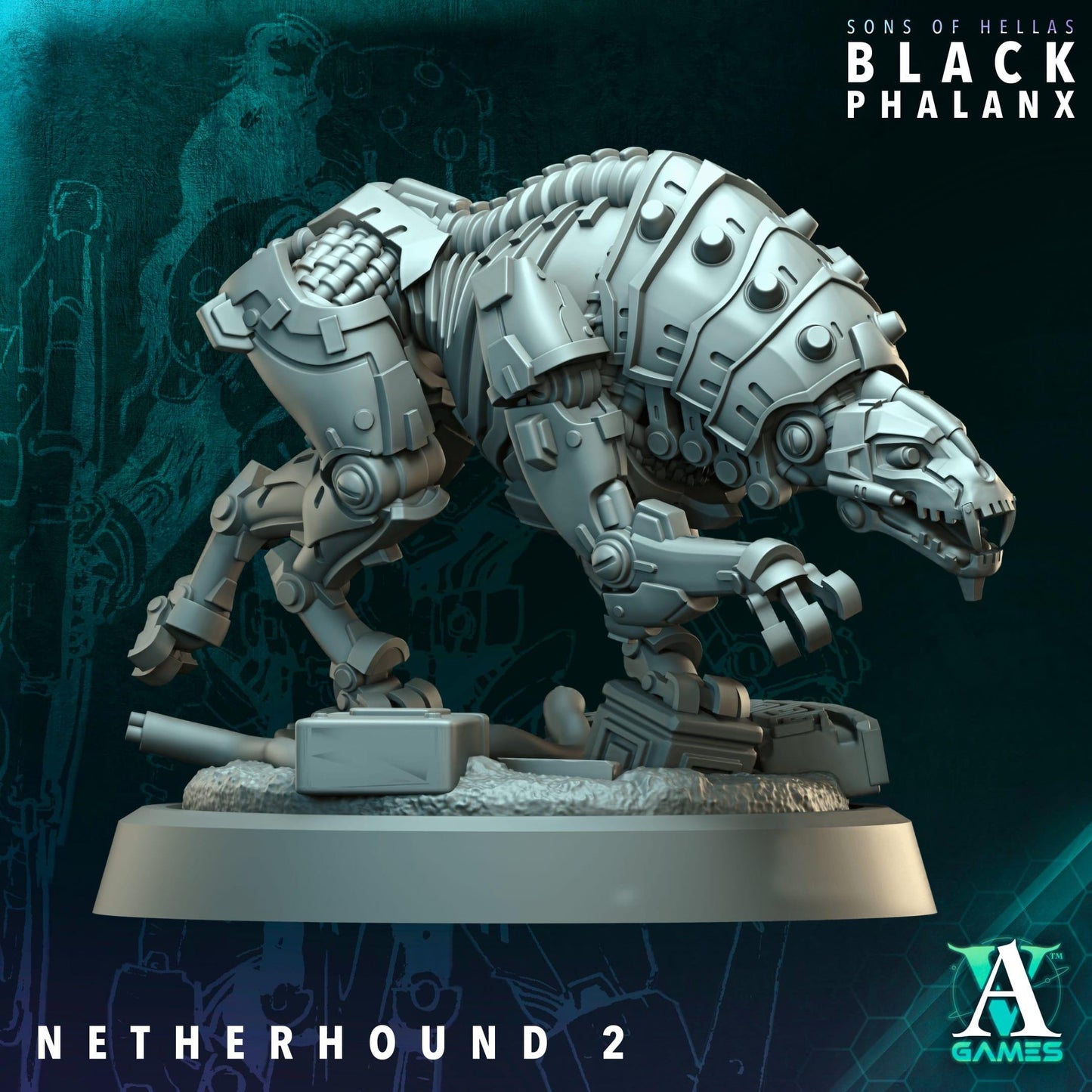 3D Printed Netherhounds by Archvillain Games