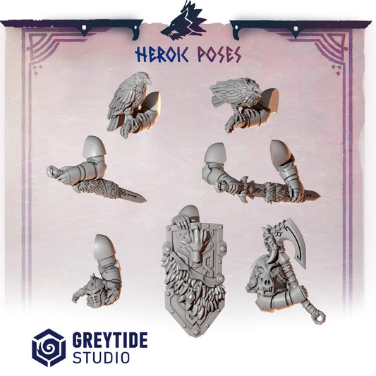 3d Printed Primal Hounds Heroic Poses by Greytide Studio