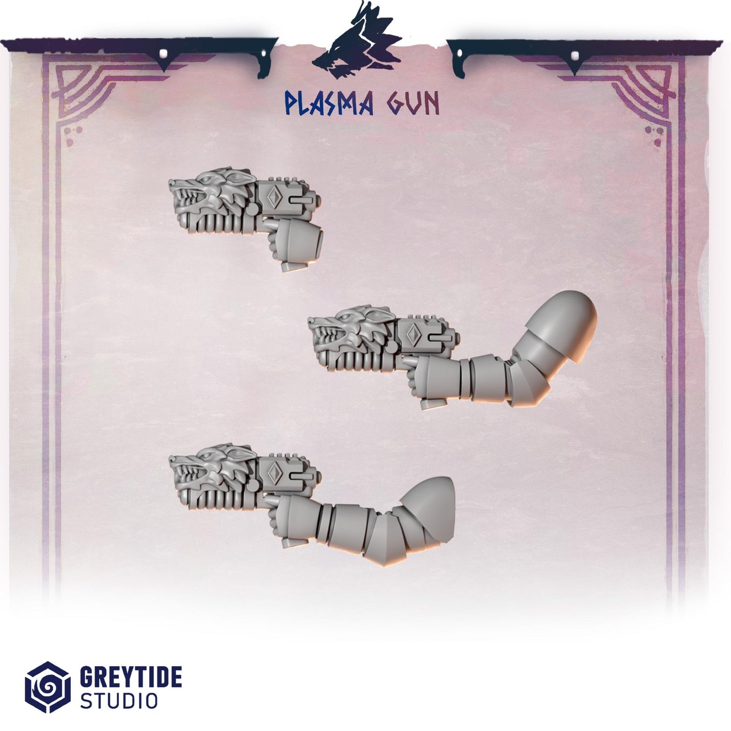 3d Printed Primal Hounds Plasma Guns x6 by Greytide Studio