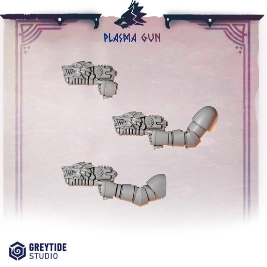 3d Printed Primal Hounds Plasma Guns x6 by Greytide Studio