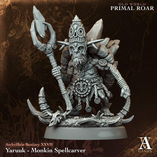 3D Printed Yaruuk - Monkin Spellcarver by Archvillain Games