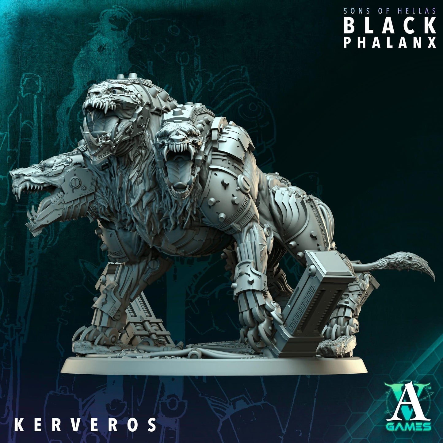 3D Printed Kerveros by Archvillain Games