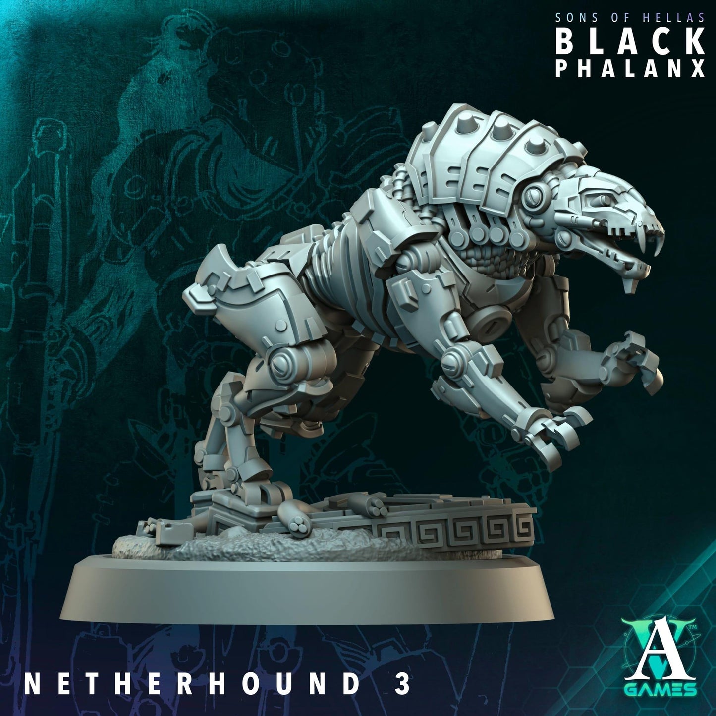 3D Printed Netherhounds by Archvillain Games