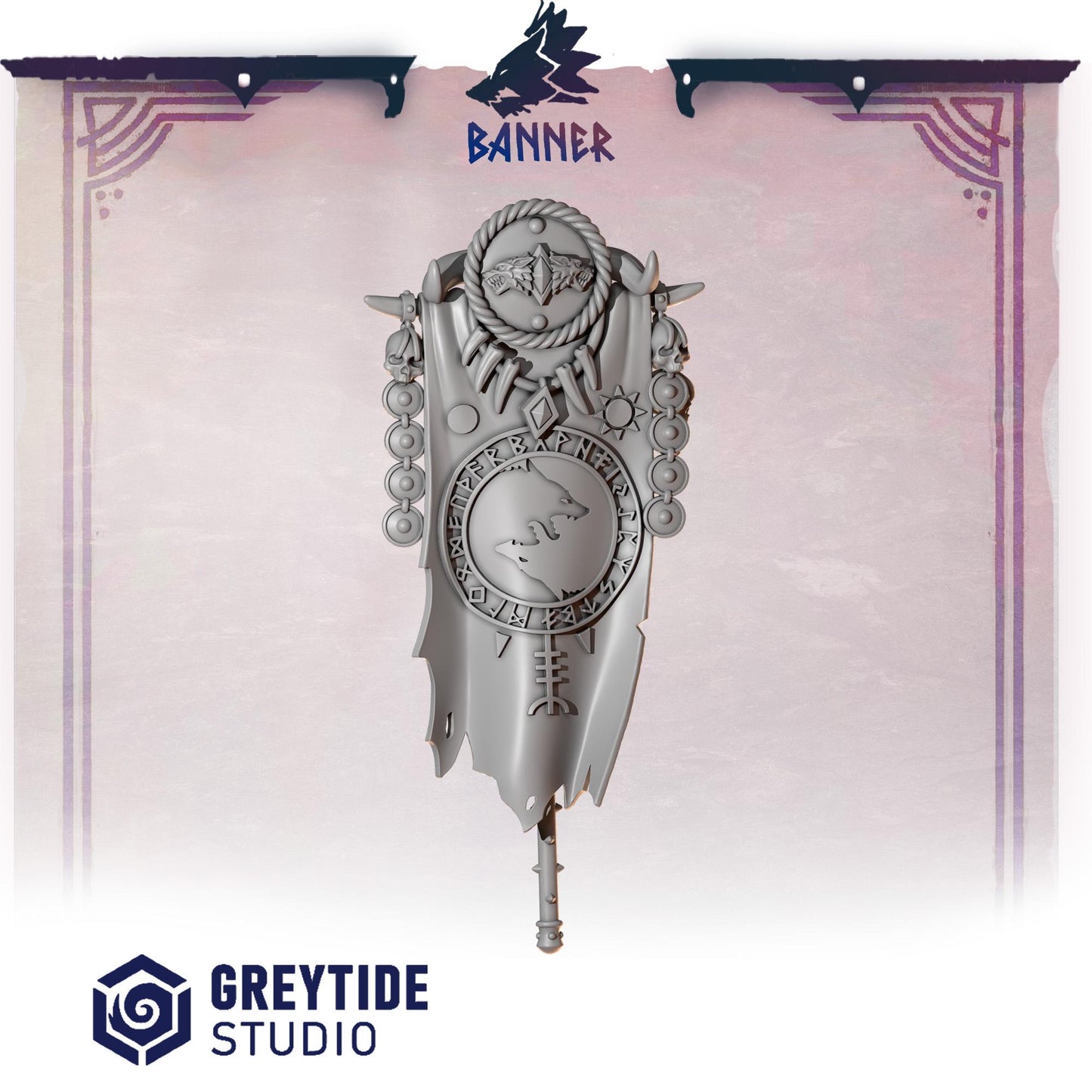 3d Printed Primal Hounds Banners by Greytide Studio