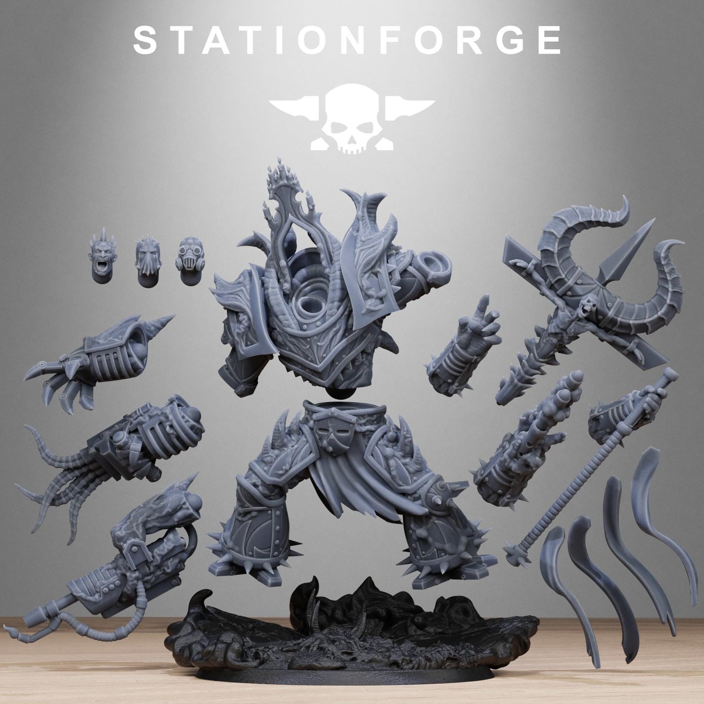 3D Printed Corrupted Guard King Brute by StationForge Miniatures