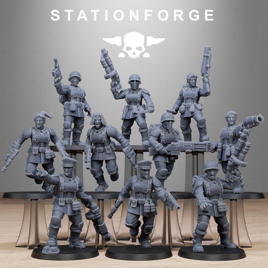 3D Printed FreeGuard Sisters by StationForge Miniatures