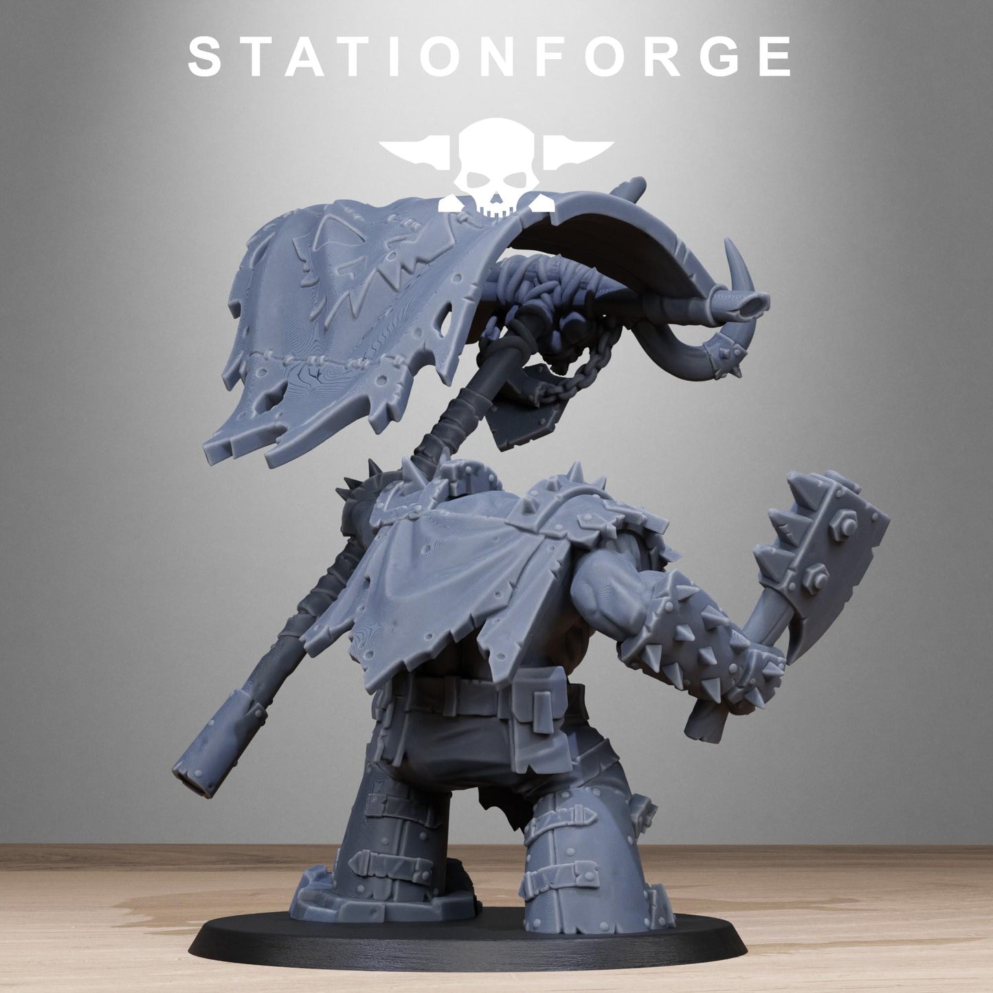 3D Printed Orkaz Bearer Boss by StationForge Miniatures