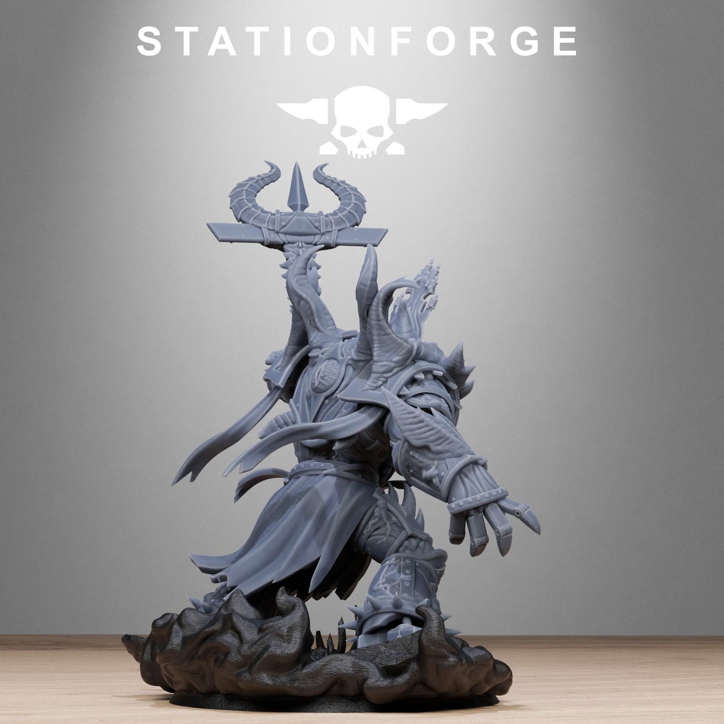 3D Printed Corrupted Guard King Brute by StationForge Miniatures