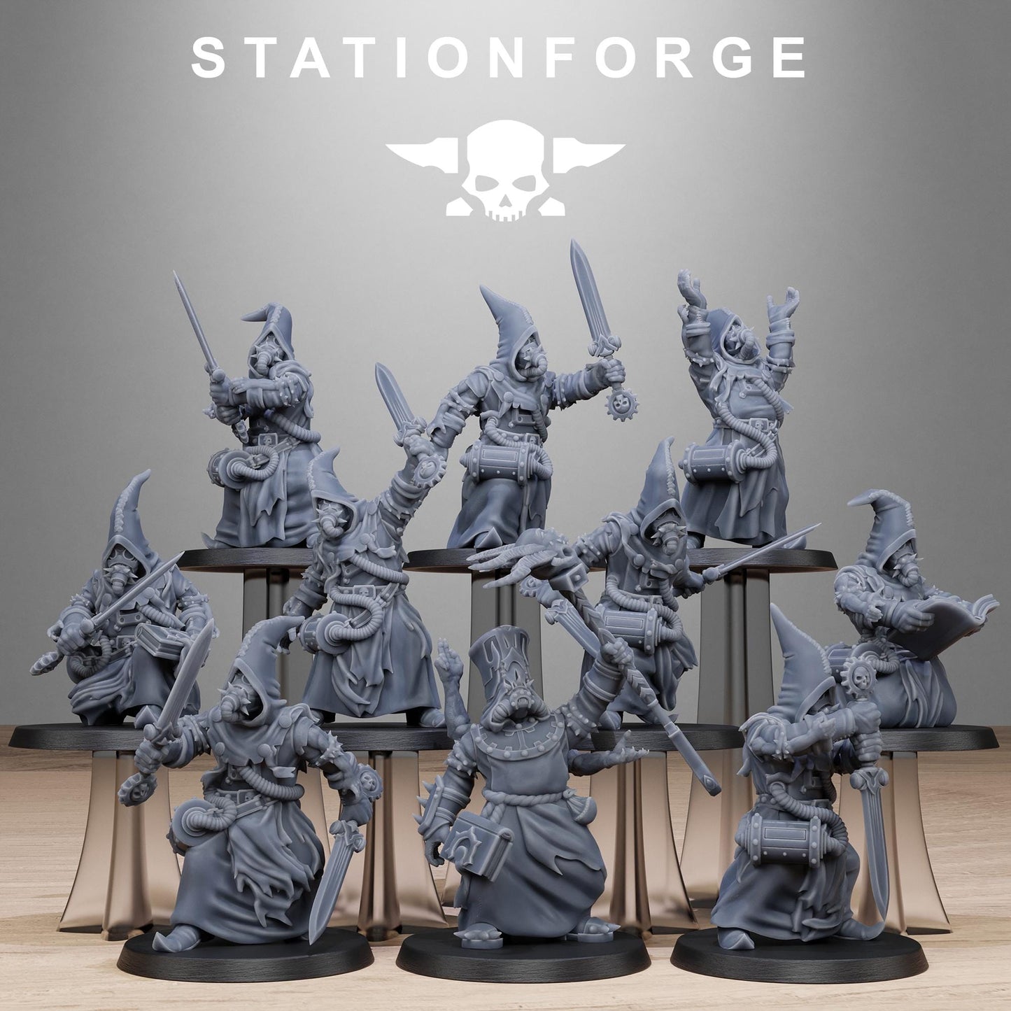 3D Printed Scavenger Mystics by StationForge Miniatures
