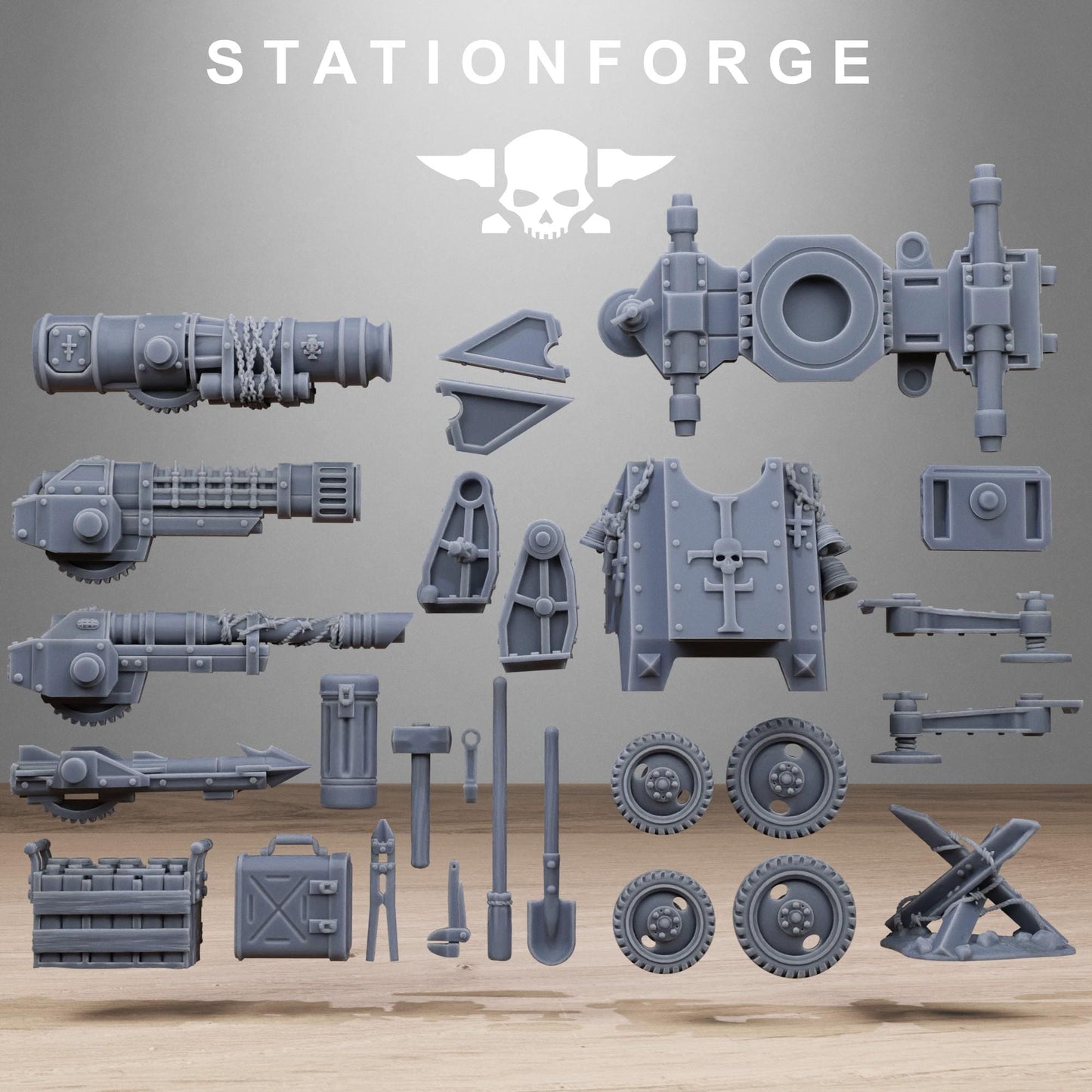 3D Printed Royalguard Light Artillery by StationForge Miniatures