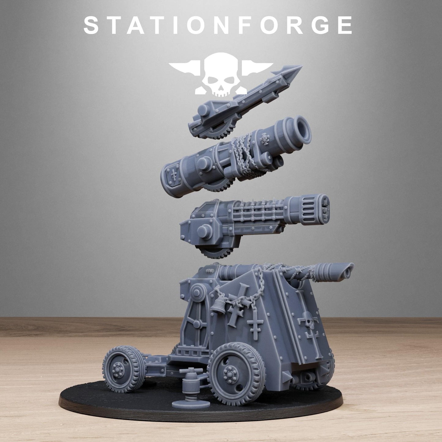3D Printed Royalguard Light Artillery by StationForge Miniatures