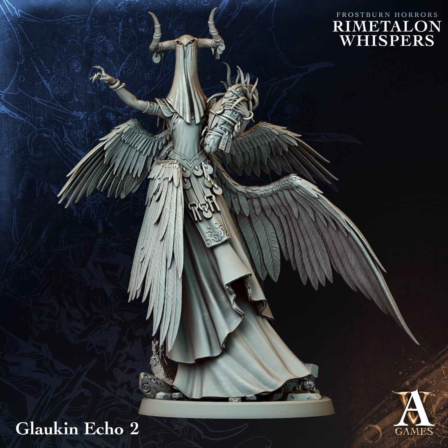 3D Printed Glaukin Echos by Archvillain Games