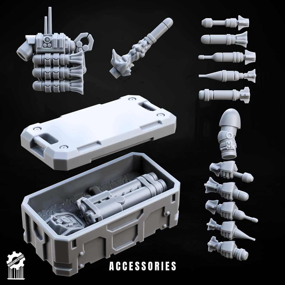 3d Printed Marine Missile Launcher Kit Kit by Wargames Print