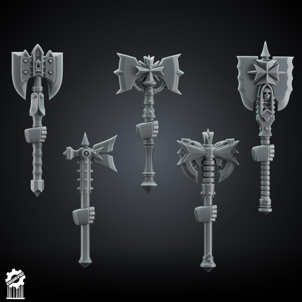 3d Printed Crusader Axes x10 by Wargames Print