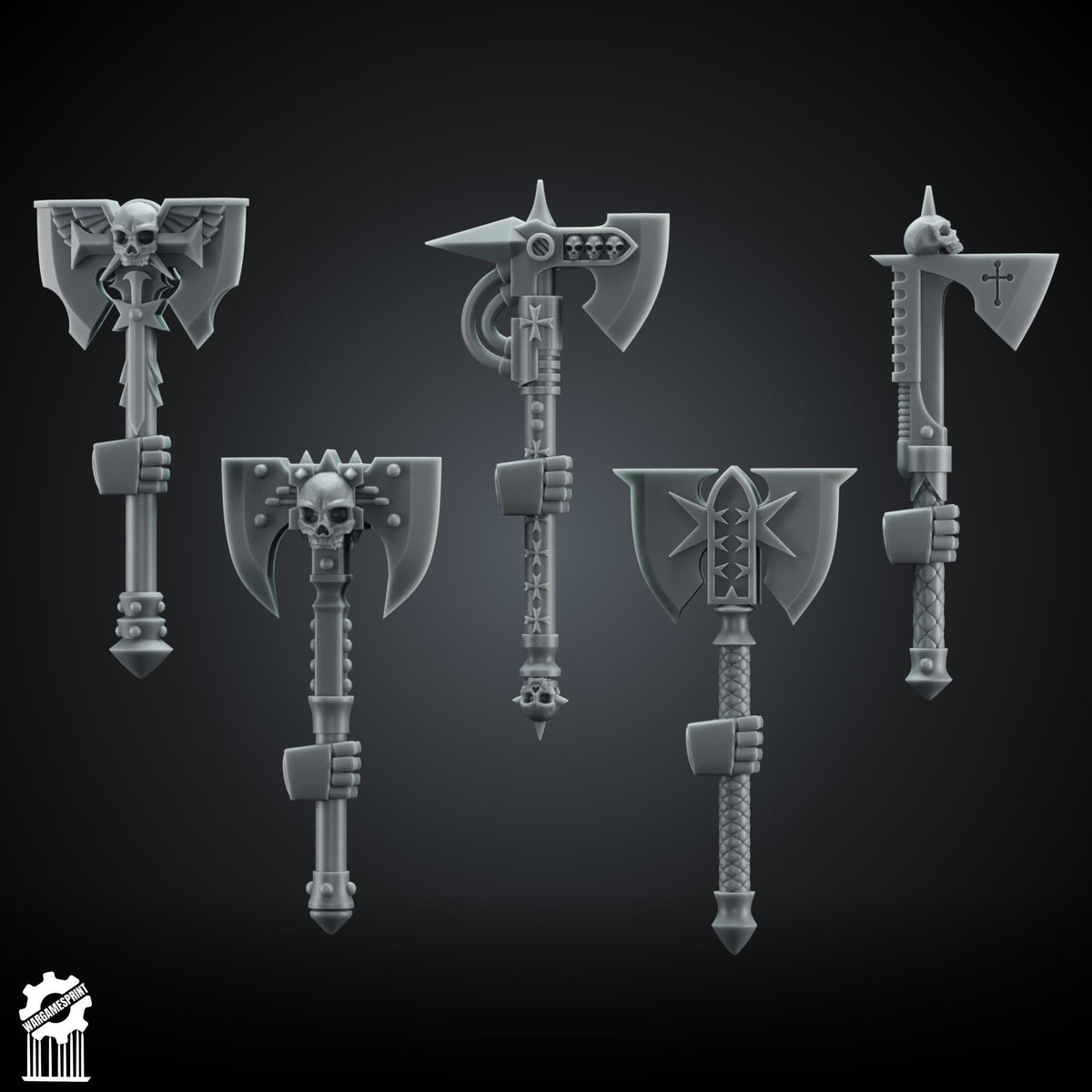 3d Printed Crusader Axes x10 by Wargames Print