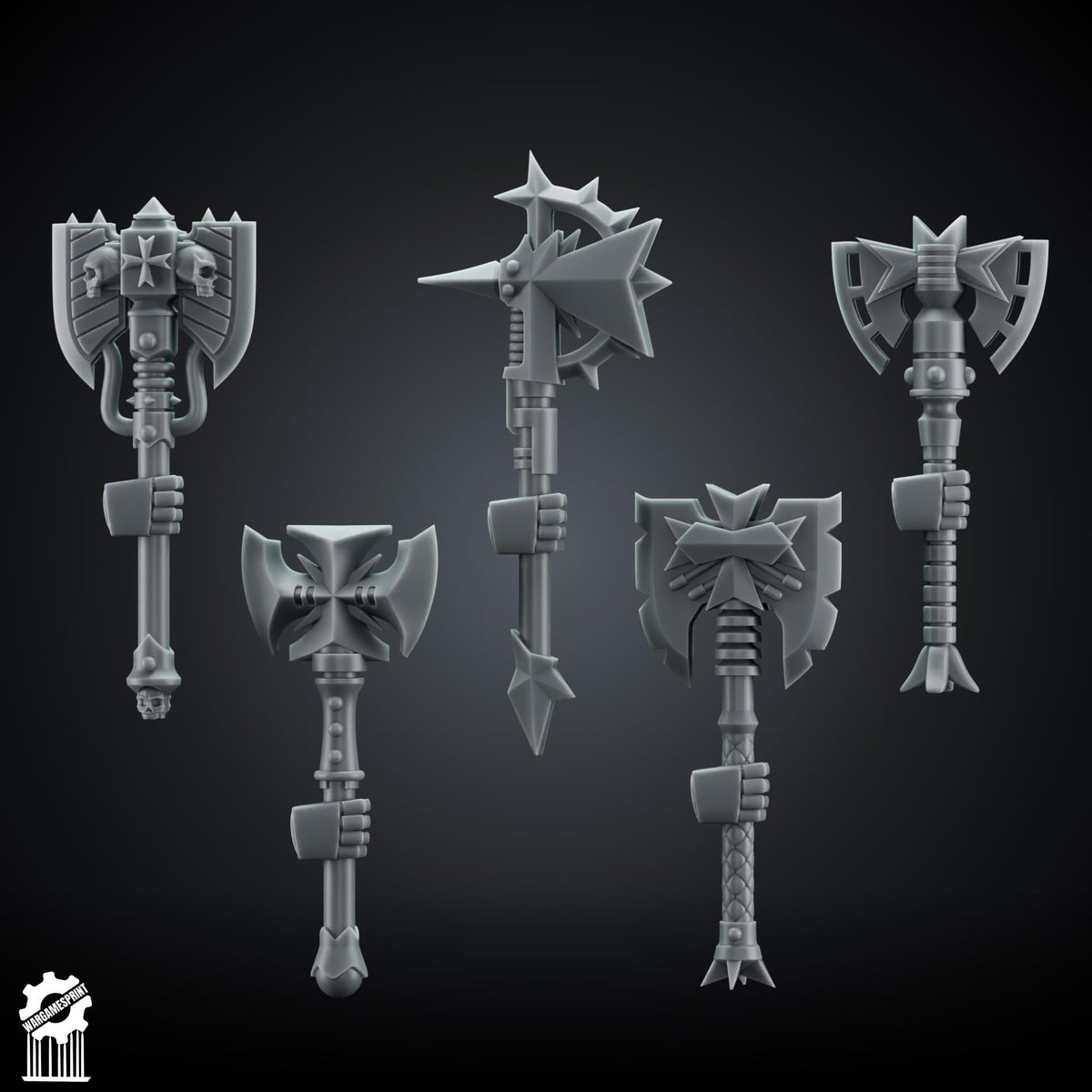 3d Printed Crusader Axes x10 by Wargames Print