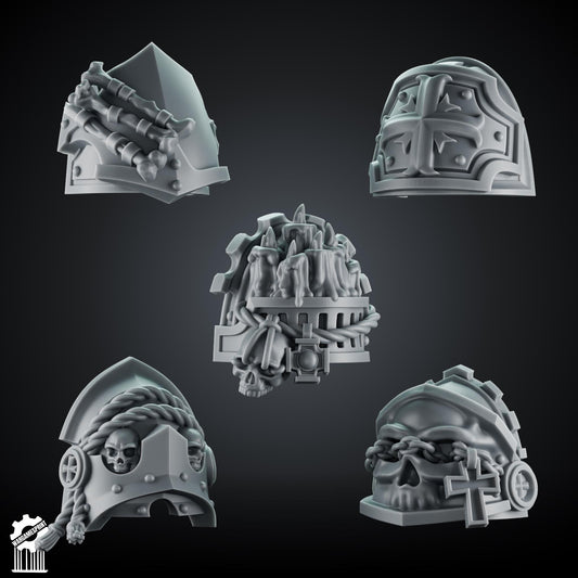 3d Printed Marine Crusader Shoulders Set #2 x10 by Wargames Print
