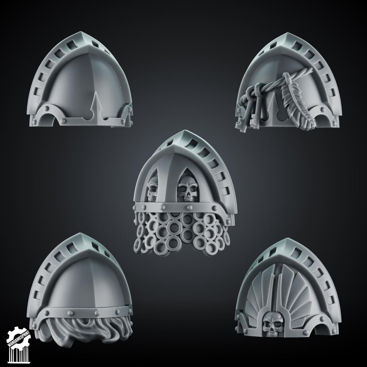 3d Printed Marine Shadow Guard Shoulders Set #2 x10 by Wargames Print