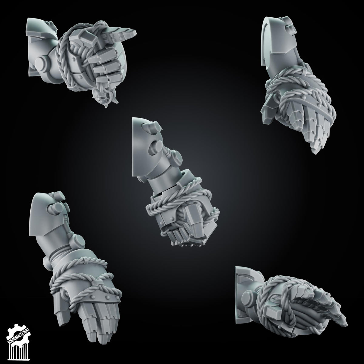 3d Printed Marine Big Fists x10 by Wargames Print