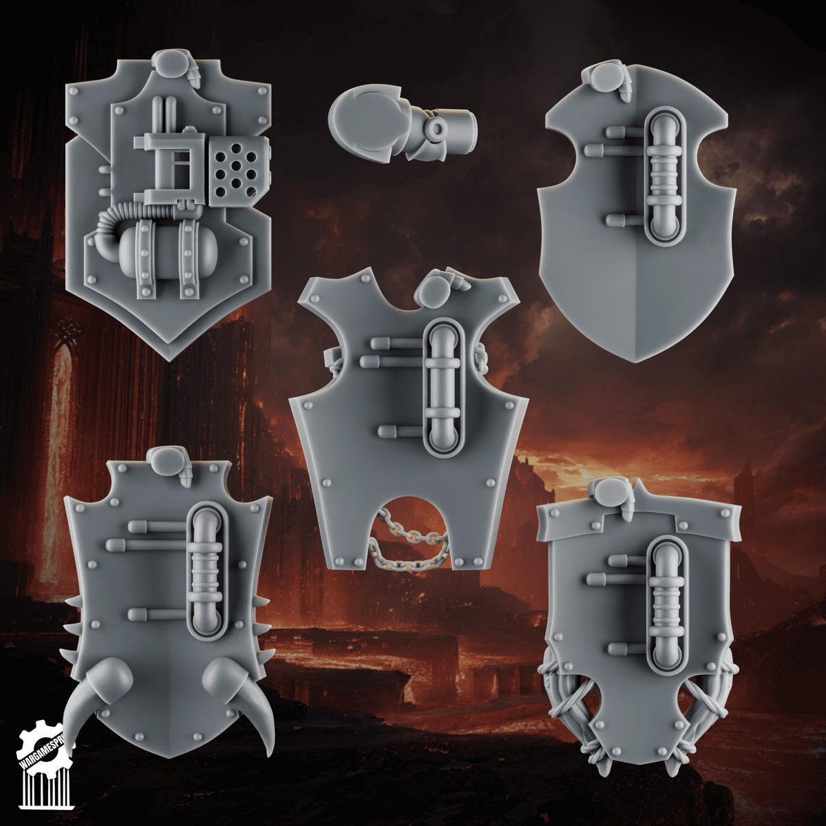3d Printed Emberforge Shields x10 by Wargames Print