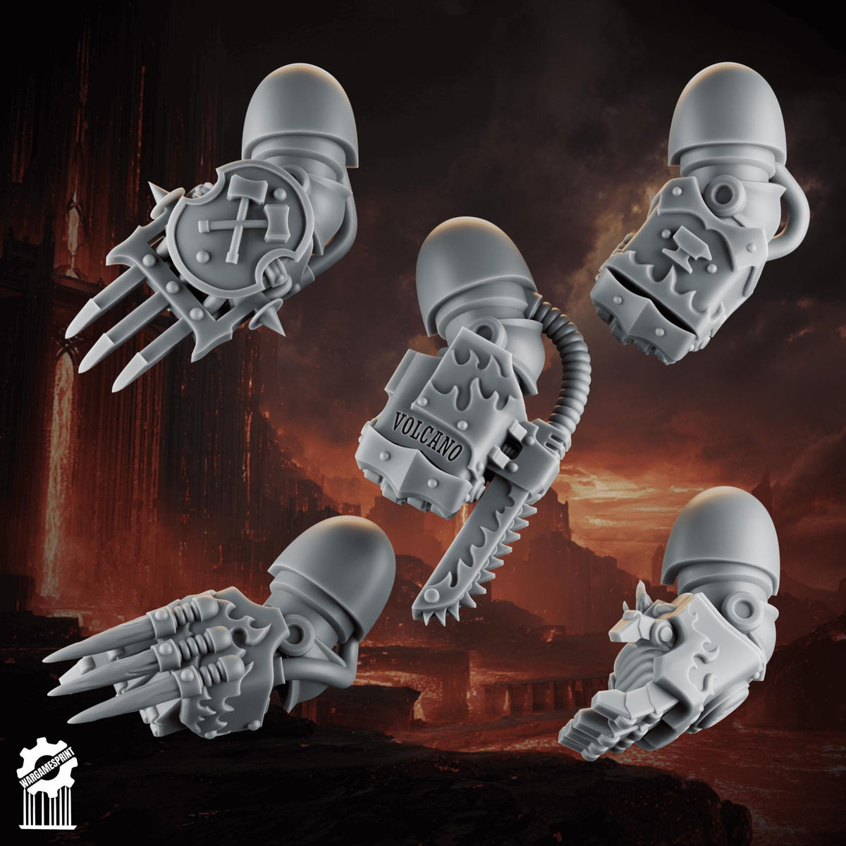 3d Printed Emberforge Big Fists x10 by Wargames Print