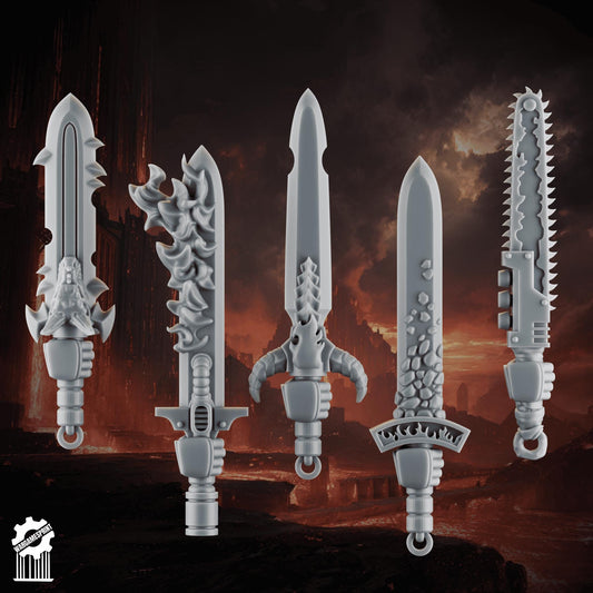 3d Printed Emberforge Sword Kit #1 x10 by Wargames Print