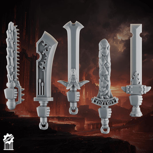 3d Printed Emberforge Sword Kit #2 x10 by Wargames Print