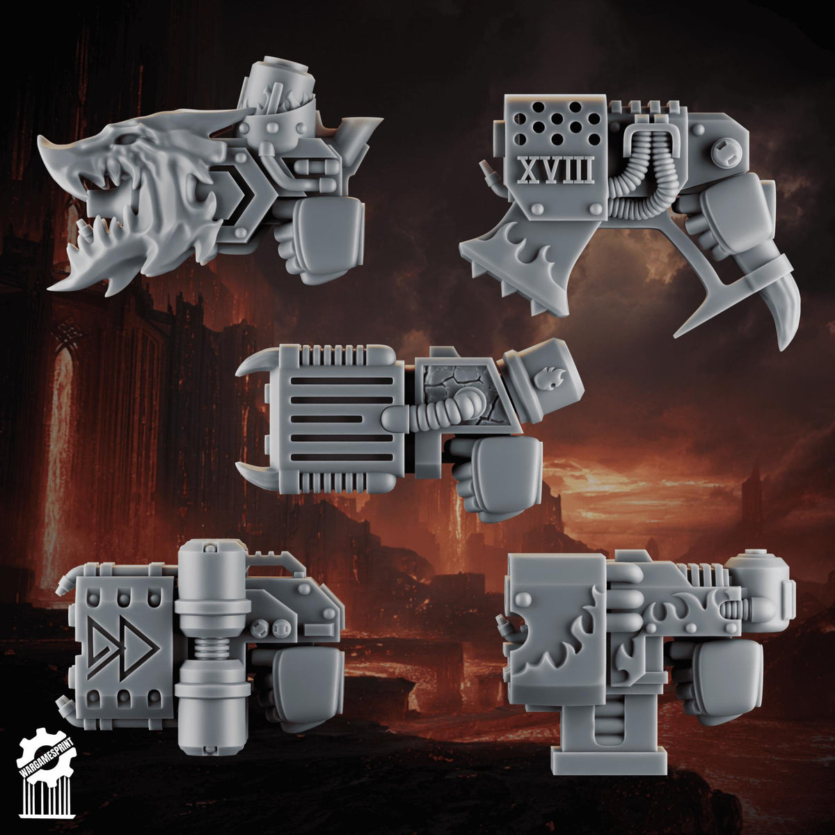3d Printed Emberforge Big Pistols #10 by Wargames Print