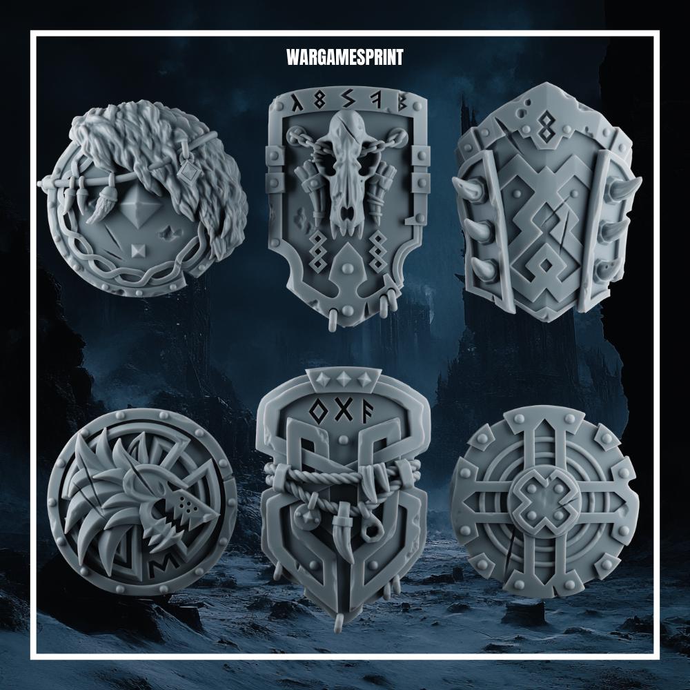 3d Printed Marine Viking Shields by Wargames Print