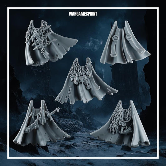 3d Printed Marine Viking Cloaks x10 by Wargames Print