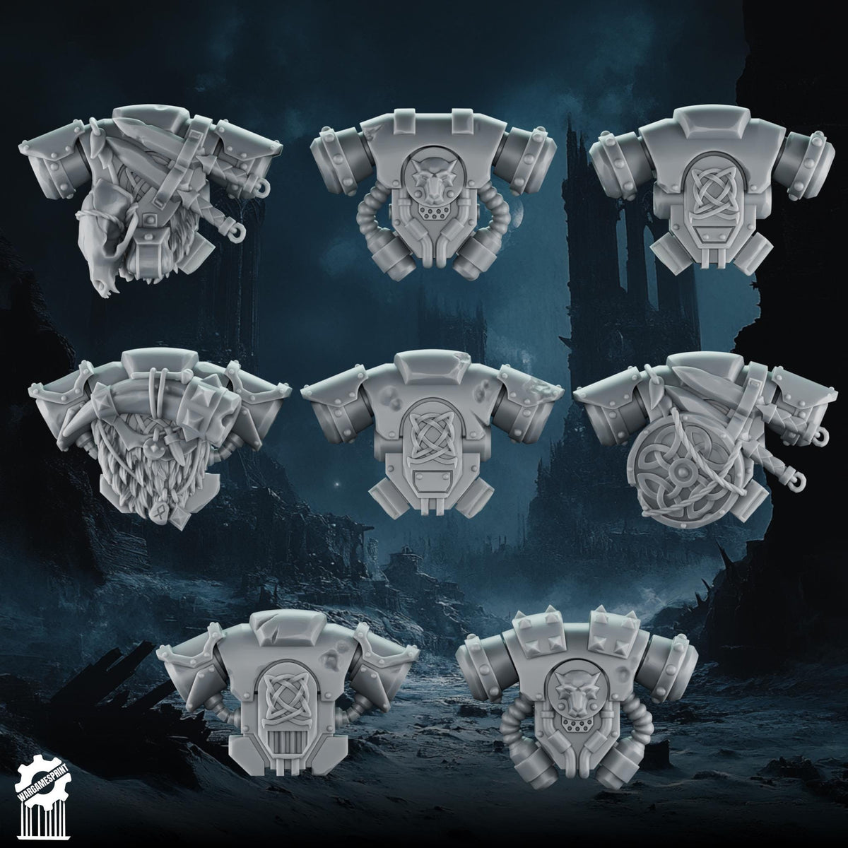 3d Printed Marine Viking Backpacks by Wargames Print