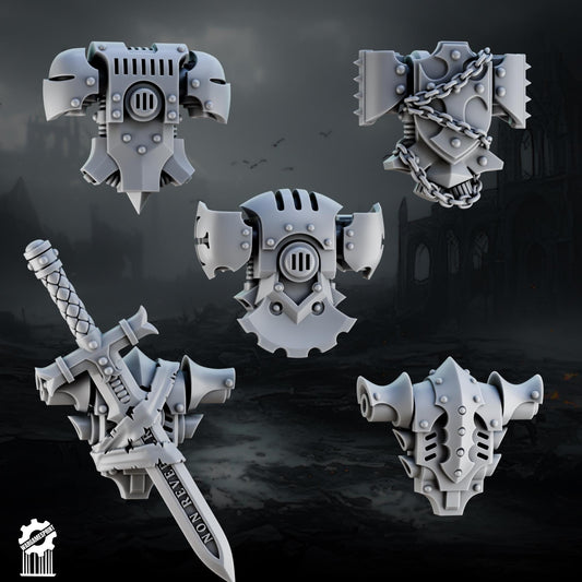 3d Printed Marine Crusader Backpack x10 by Wargames Print